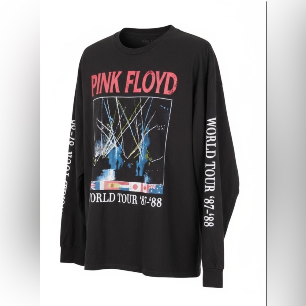 Pink Floyd “World Tour 1987–1988” Long Sleeve T-Shirt Men’s Size 2XL (N7654) Blk